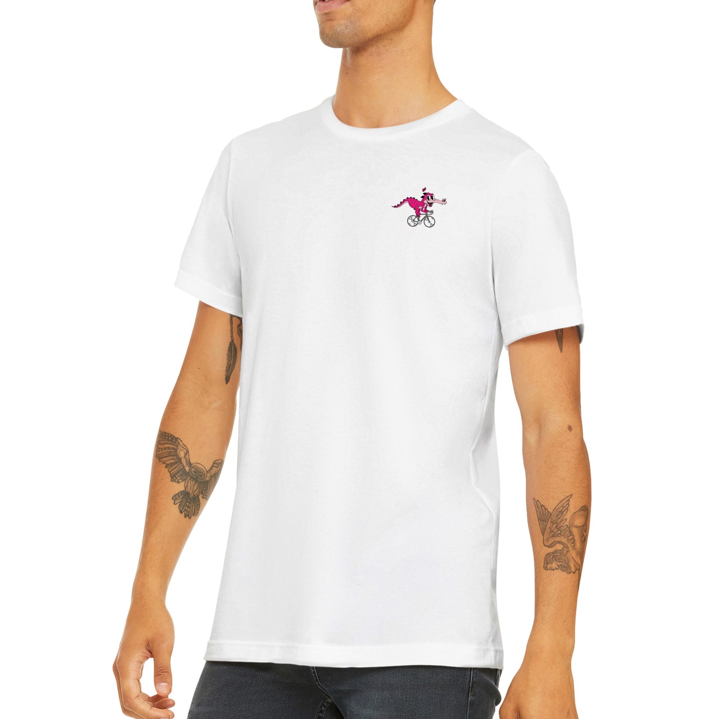 Argyle Riding a Bike - Crewneck T-shirt