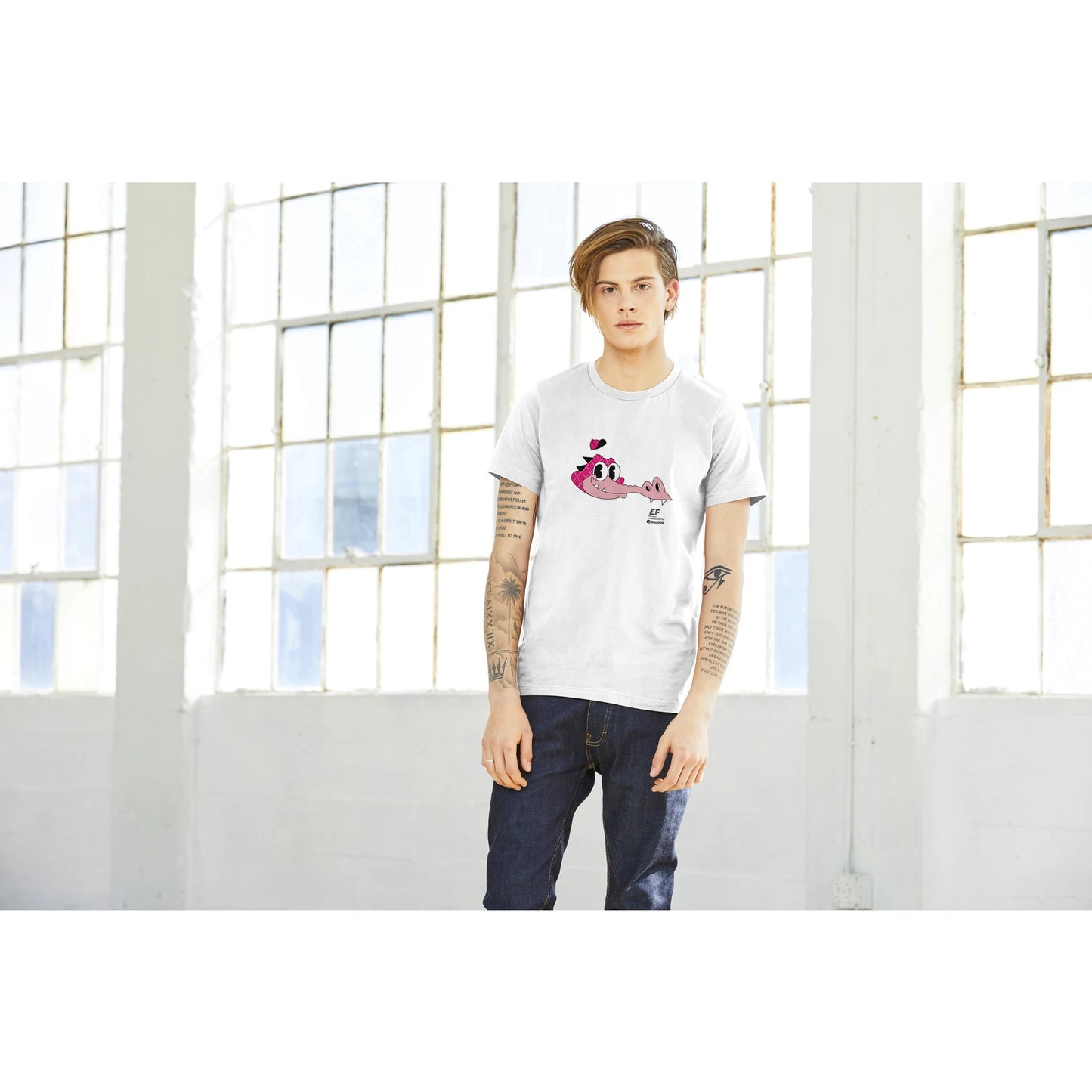 Argyle Crocodile - Crewneck T-shirt