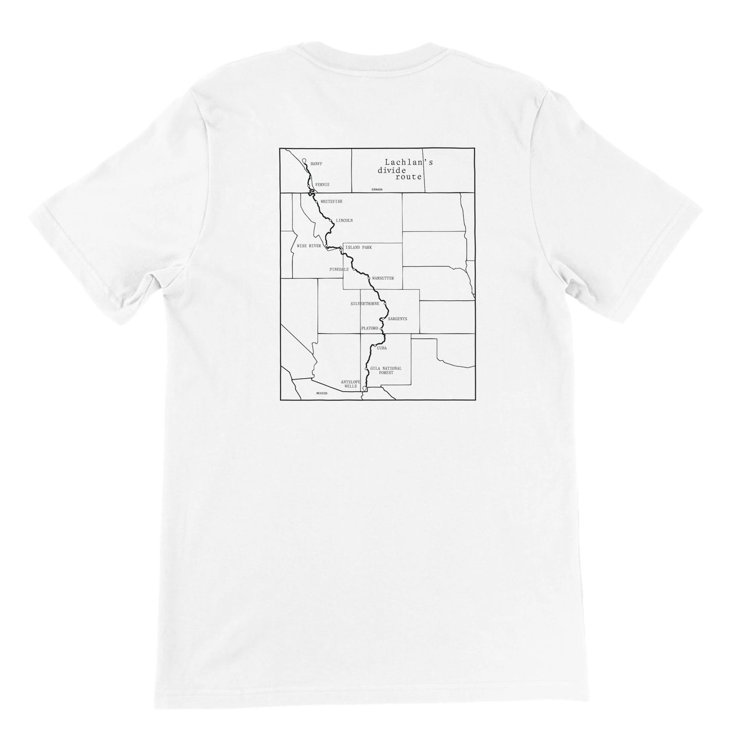 The Divide - Route Map - Crewneck T-shirt
